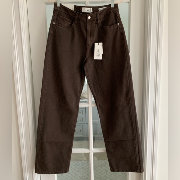 Dynamite Mika Relaxed Straight Leg Jeans in Brown 28/6R - Picture 3 of 7